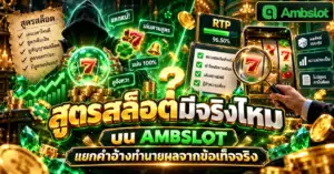 แบนเนอร์สูตรสล็อตมีจริงไหมบน AMBSLOT แสดงคำอ้างสูตรสล็อต ลูกแก้วเลข 7 และการตรวจสอบข้อเท็จจริง